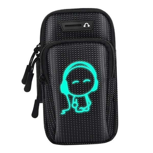 Premium Maxbell Sport Armband Running Jogging Arm Bag Case Gym Band Pouch Holder Phone Black Stylish