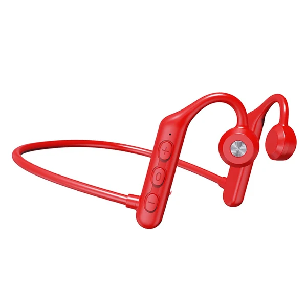 World-Class Maxbell Waterproof Air Conduction Headphones 8H playing time for Cycling Gym Working Red Smooth