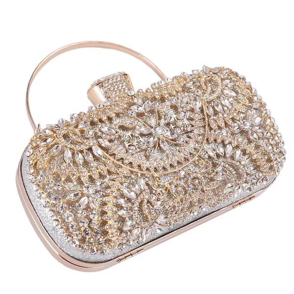 Effective Maxbell Clutch Purse Rectangle Tote Evening Bag for Cocktail Party Wedding Women Silver Premium