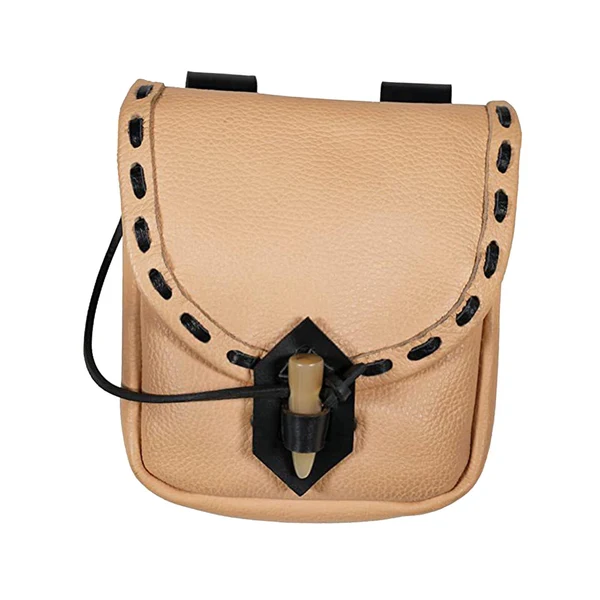 Environmentally Friendly Maxbell Medieval Belt Pouch Durable Fanny Pack Purse Costume Accessories Beige Crafted