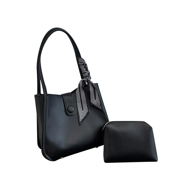 Stylish Maxbell Fashion Shoulder Bag Large Capacity Wallet Gifts for Work Shopping Beach Black Flexible