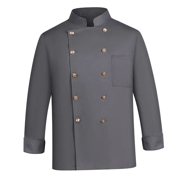 World-Class Maxbell Chef Jacket Waiter Gray Wear Resistant Chef Coat for Kitchen XL Comfortable