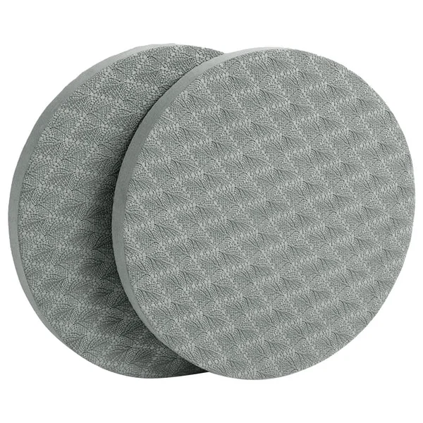 Certified Maxbell Anti Slip Small Round Knee Pad Yoga Mats 2 Pieces Portable for Gym Exercise Gray Carefully Designed