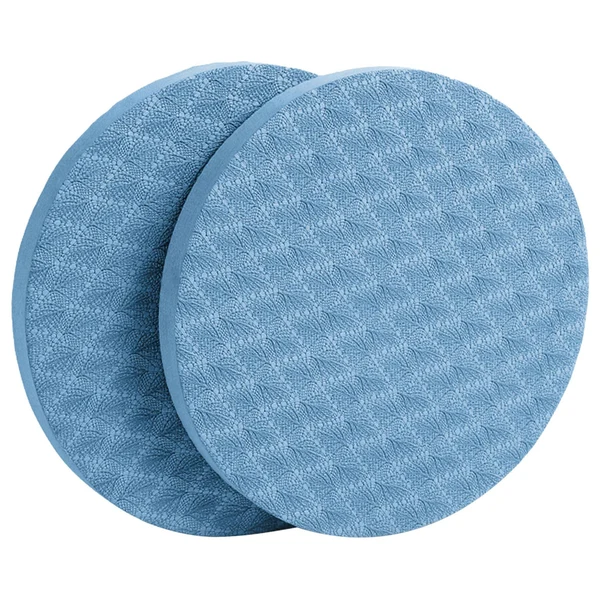 Fast Maxbell Anti Slip Small Round Knee Pad Yoga Mats 2 Pieces Portable for Gym Exercise Blue Green