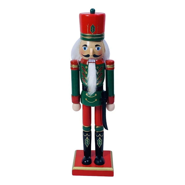 First-Class Maxbell Wooden Nutcracker Figurine Photography Props Christmas Ornament Traditional Style D Secure