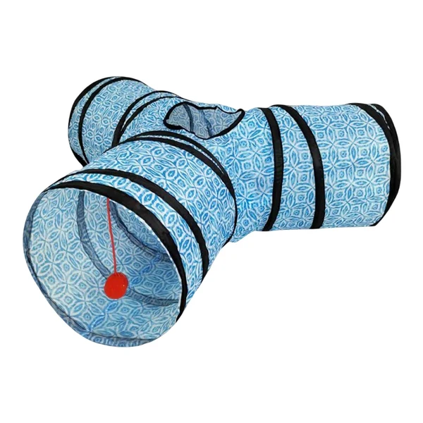 Soft Maxbell Pet Cat Tunnel Tube Hanging Toy Ball Funny Toys Training for pets Blue Efficient