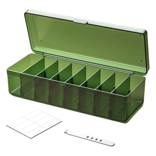 Crafted Maxbell Desktop Cable Storage Box Multifunction Wire Cord Management Case for Home Green Artisan