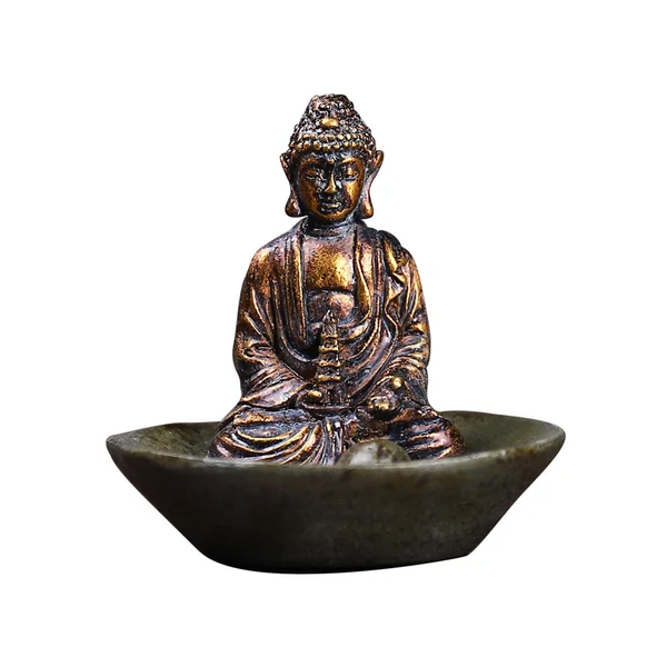 World-Class Maxbell Resin Buddha Statue Incense Holder Censer for Living Room Bedroom Bookshelf Fashionable