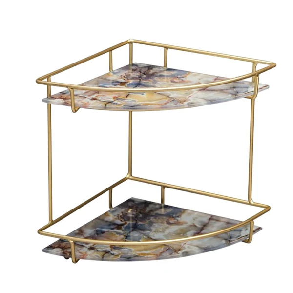 Trendy Maxbell Makeup Storage Shelf Corner Countertop Organizer for Bathroom Dressing Table StyleA High-Grade