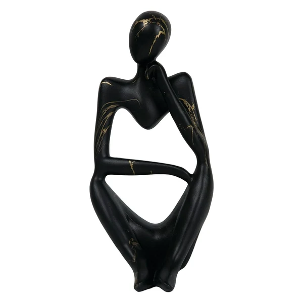 Smart Maxbell Abstract Thinker Statue Resin Ornament for Restaurant Holiday Decorations Thinking Left Enhanced