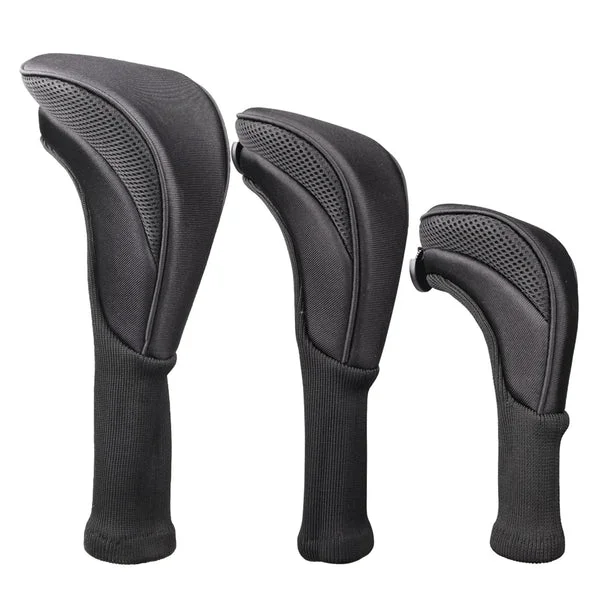 Exceptional Maxbell 3Pcs Set Golf Club head cover Set Golf Club Headcovers Set Long Neck Mesh Black Verified