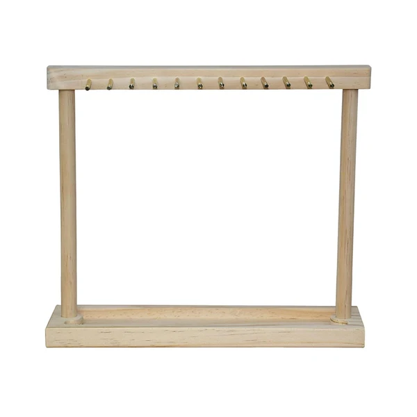 Relaxed Maxbell Jewelry Organizer Display Stand Wooden for Watches Earrings Storage Rack 24 Hangers Eco-Friendly