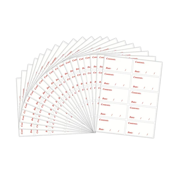 Effective Maxbell 200x zer Labels Stickers 6Cmx3cm Home Storage Refrigerator Packing Red Reusable