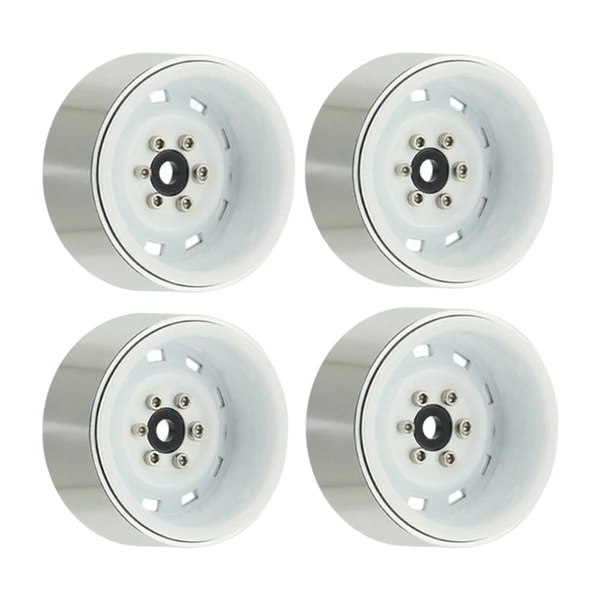 Consistent Maxbell 4Pcs Metal 1.9'' Wheel Hub Rim Upgrade for 1 10 RC Crawler Car White Optimized