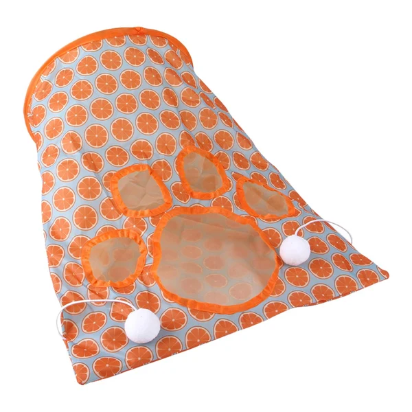 Genuine Maxbell Cat Tunnel Tube Collapsible Passage Toy for Home Rabbit Kitten Orange Outstanding