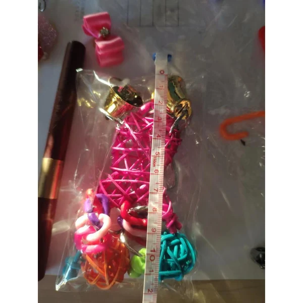 Solid Maxbell Parrot Cage Hanging Toys Birds Chewing Bite Training Budgie Activity Bells Functional