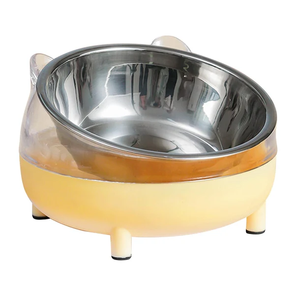 Easy-to-Use Maxbell d Cat Bowls Small Medium Large Dog Drinking Dispenser Raised Dish Yellow Secure