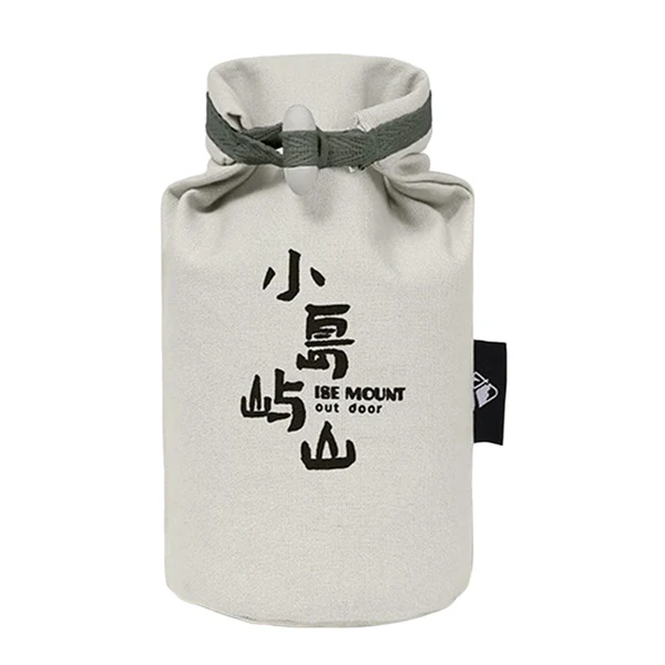 Traditional Maxbell Hiking Food Grain Rice Bag 680ml Durable Pouch Drawstring Closure Portable White Artisan