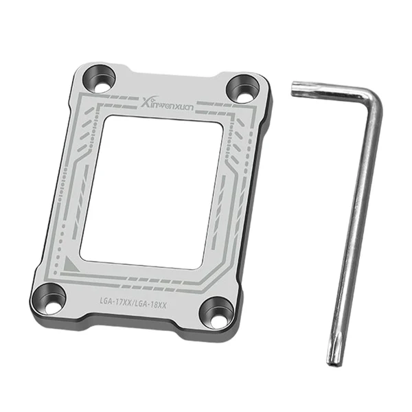 Crafted Maxbell CPU Fixing Buckle Lightweight Aluminum Alloy with Wrench for LGA1800 Silver Grey Recyclable