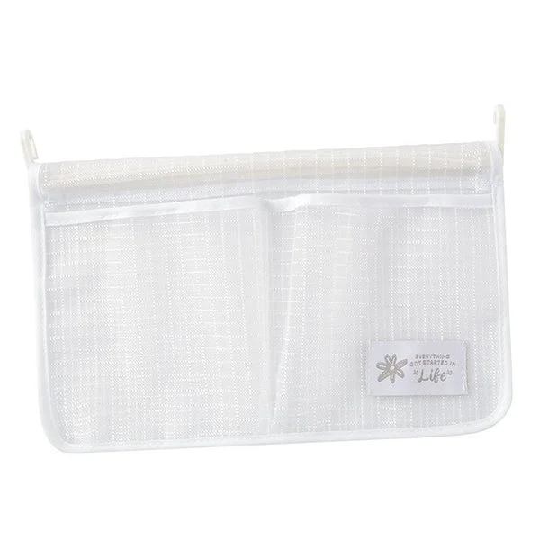 Sophisticated Maxbell Fridge Storage Mesh Bag Hanging with Hook Multi Function for Wall Doors White Responsible