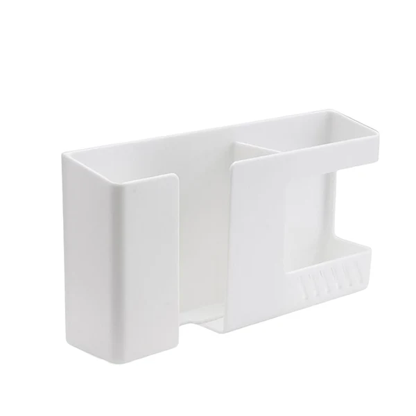 Functional Maxbell TV Remote Control Storage Phone Plug Holder for Home Kitchen Bedroom White Durable