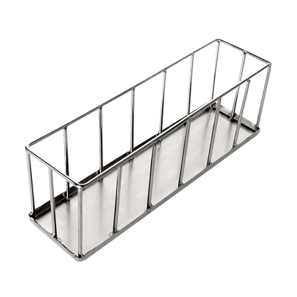 Elite Maxbell Hollow Rectangle Tortoise Feeder Pet Reptile Food Dispenser Tool Accessories Silver Convenient
