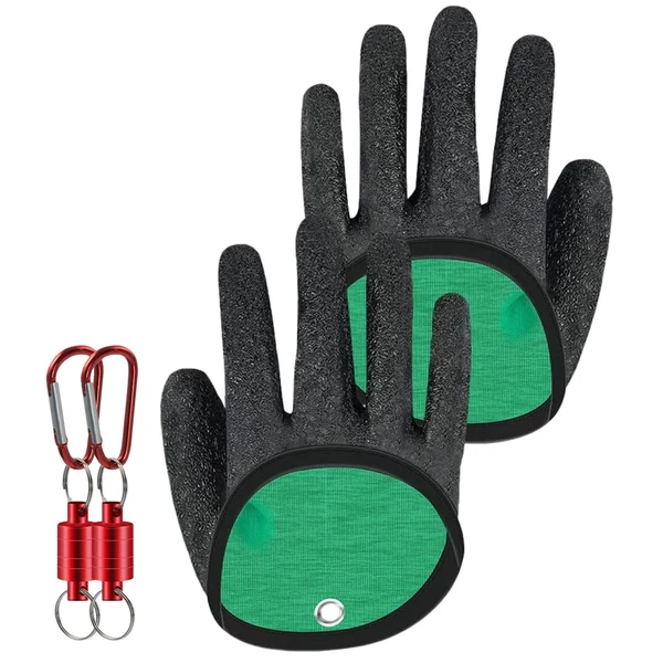 Casual Maxbell Fishing Gloves Puncture Resistant Catch Fish Fish Landing Glove Fisherman Black Aluminum Hook Solid