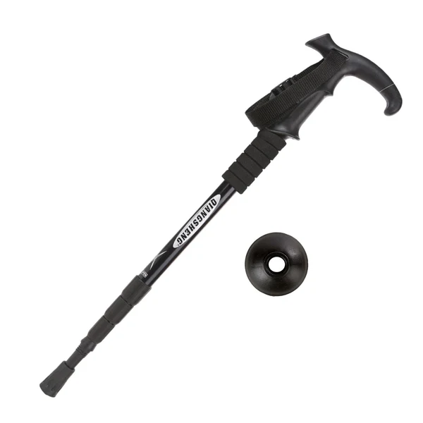 Trendy Maxbell Aluminum Telescopic Elderly Walking Cane Anti Rust Anti Slip Rubber Handle Black Dependable