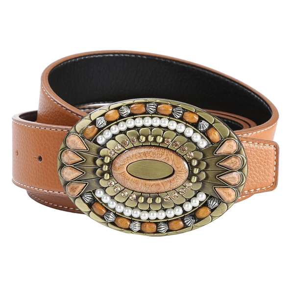 Artisan Maxbell Casual Men PU Leather Belt Jeans Designer Belt Pants Waistband Waistbelt Yellow Superior