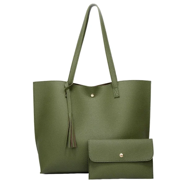 Powerful Maxbell Fashion Women Leather Tote Purse Set Shoulder Bag Large Capacity Womens Bags Green User-Friendly