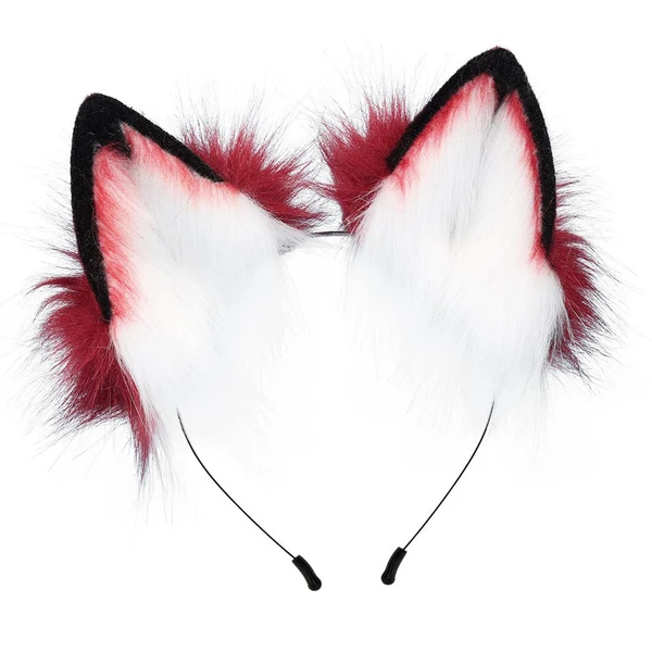 Soft Maxbell Ears Headband Fancy Dress Costume Cosplay Gift Dress up Red White Consistent