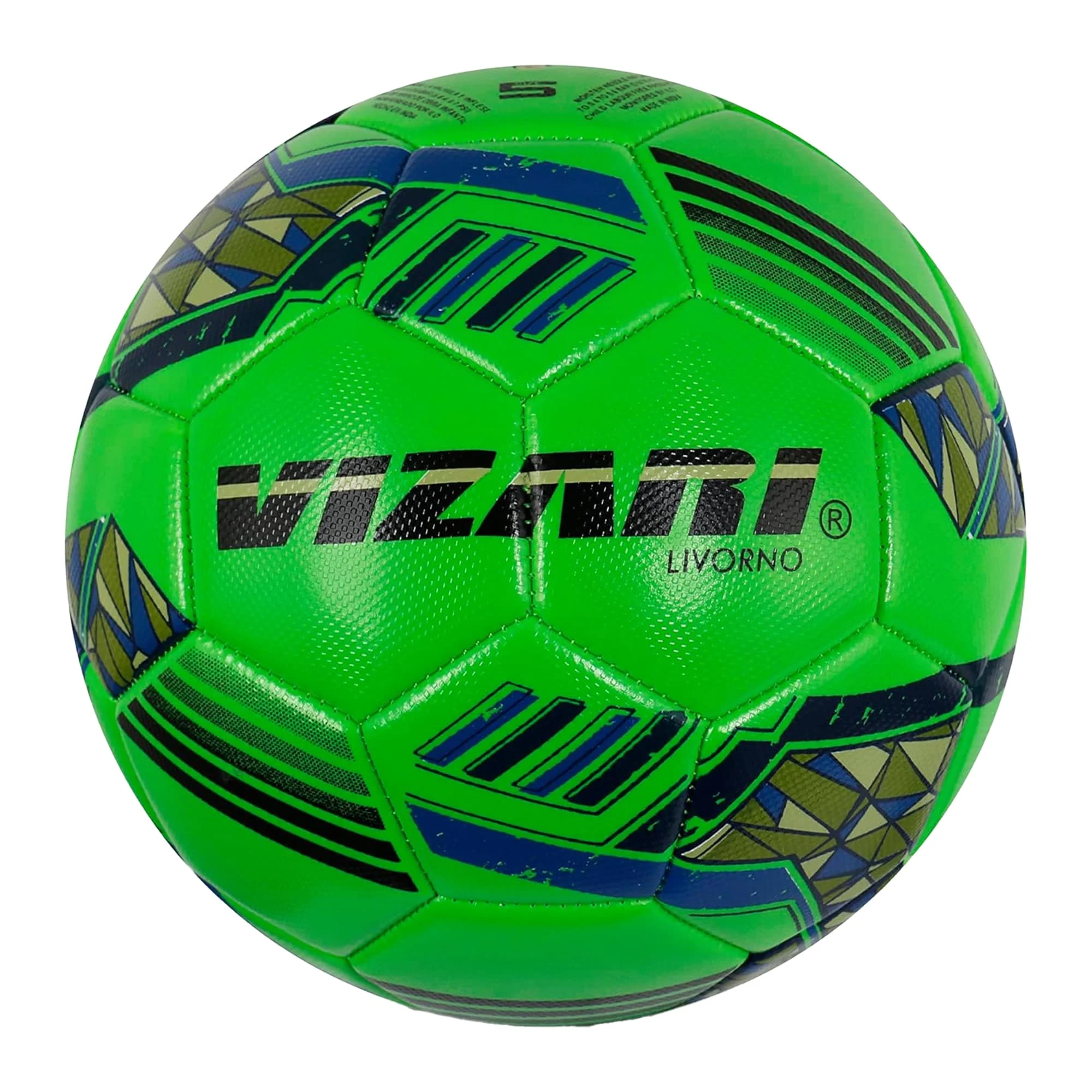 World-Class Vizari Soccer Ball - 32-Panel TPU Design for Youth Kids and Toddlers - I for Training Matches Outdoor Football Games Pack of 1 6 12 Natural