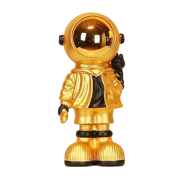 World-Class Maxbell Maxbell Astronaut Statue Sculpture Great Gift Desktop Decor Birthday Gifts Gold Elegant