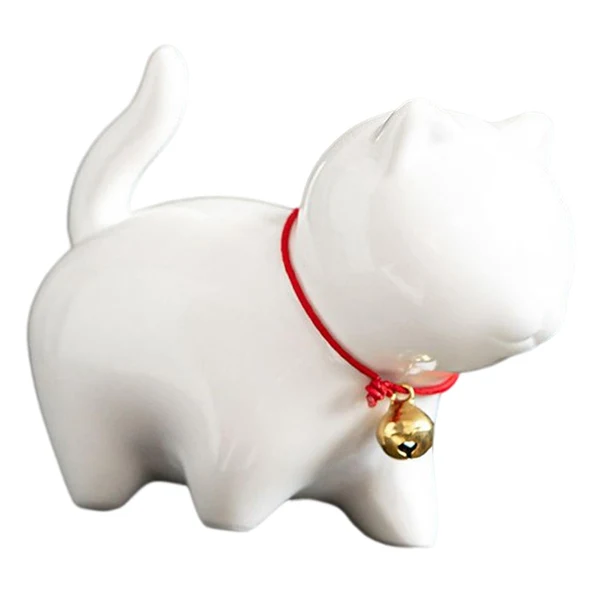 Contemporary Maxbell Cute Kitten Figurines Miniature Tea Table Ornament Small Cat Statue Artwork White Consistent