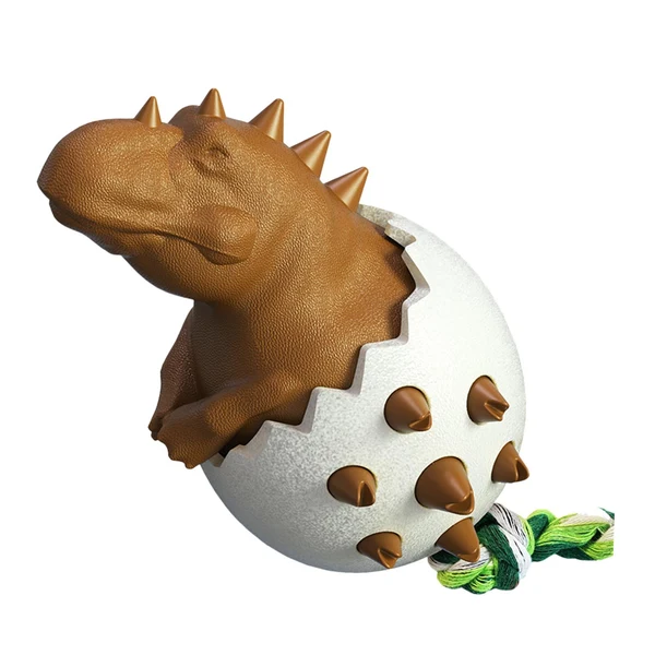 Consistent Maxbell Durable Dog Chew Toys Dinosaur Egg Non Toxic for All Breeds Dogs Puppy Brown World-Class