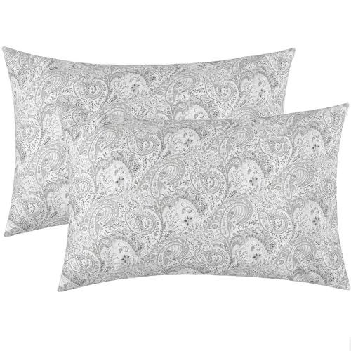 Secure Mellanni Pillow Cases - Luxury Extra Soft Cooling Pillow Covers - 2 PC Iconic Collection Pillowcases - Envelope Closure Standard Queen 20 x 30 Original
