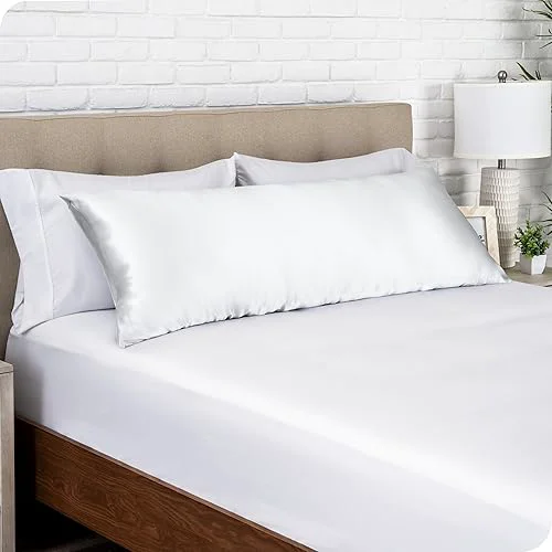 Healthy Bare Home Satin Pillowcases for Hair and Skin - 1 Body 20x54 - Luxury Pillowcases - Envelope Enclosure - Soft and Smooth Satin - Breathable - Original
