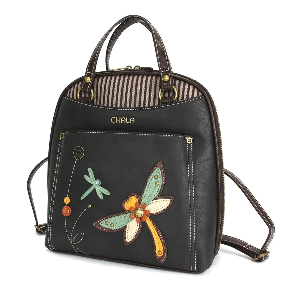 Advanced CHALA Convertible Mini Backpack Purse Dragonfly Easy-to-Use