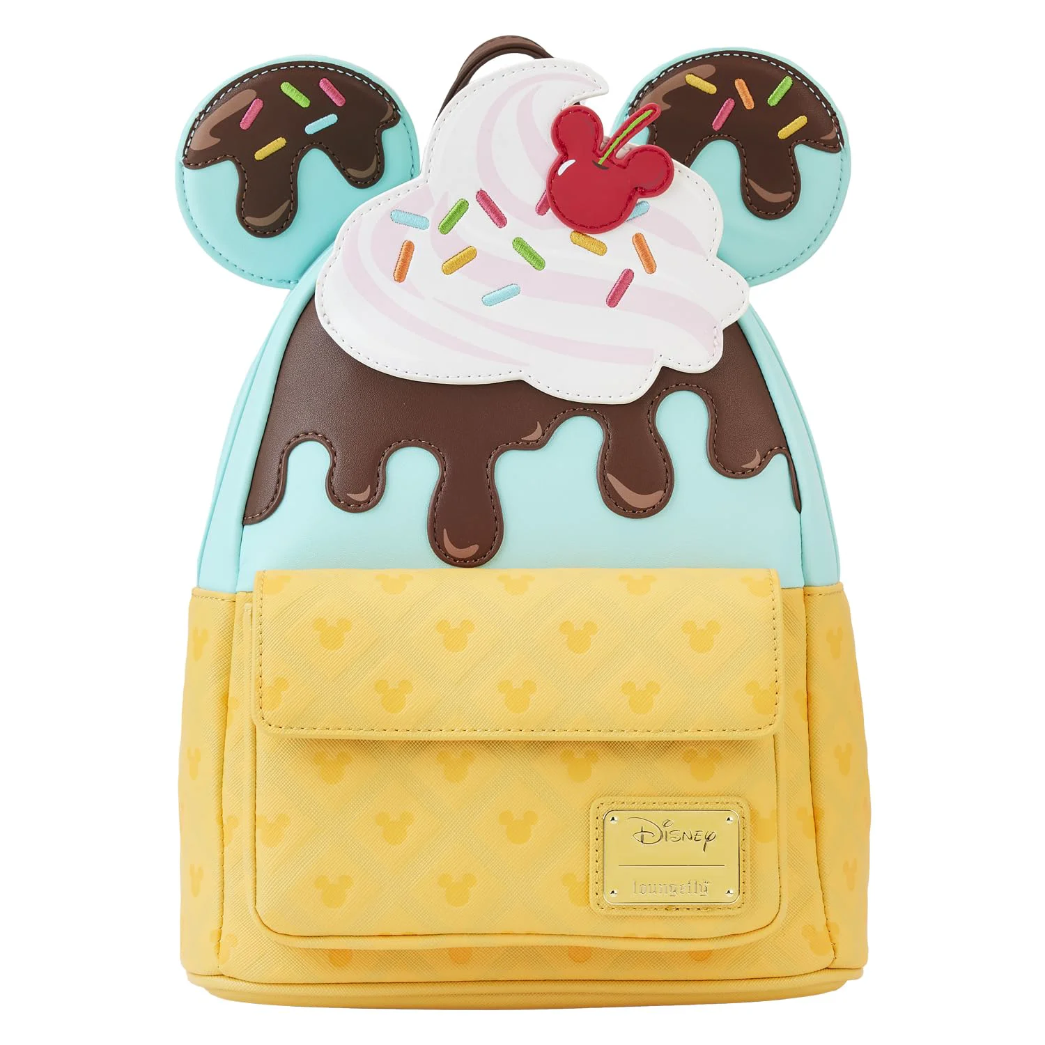 Prestigious Loungefly Disney Mickey and Minnie Mouse Sweets Ice Cream Womens Double Strap Shoulder Bag Purse Carefully Designed