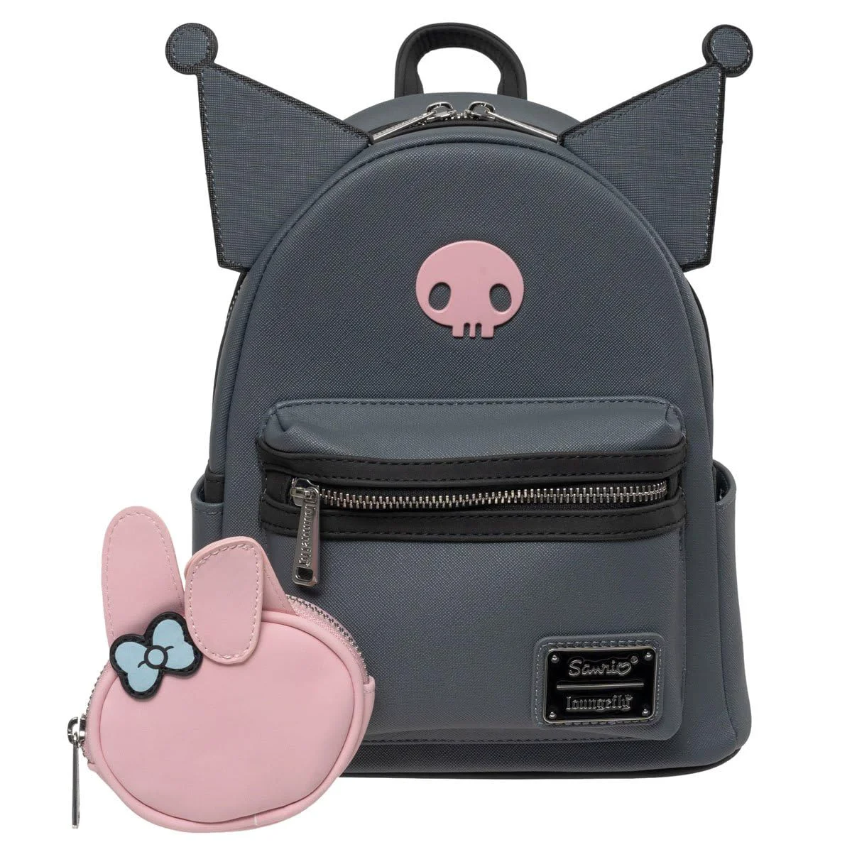 Top-Quality Loungefly Sanrio Kuromi and My Melody Friends Exclusive Mini-Backpack with Coin Purse Secure