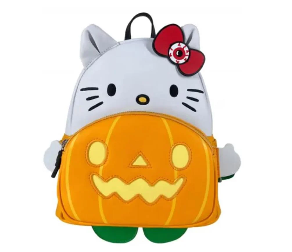 Eco-Friendly Loungefly Sanrio Hello Kitty Holding Pumpkin Cosplay Mini Backpack Premium