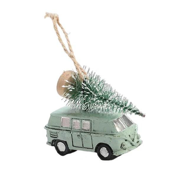 Exclusive Maxbell Mini Resin Christmas Tree Ornaments Car Pendant Figurines Decor Miniature 5.5cmX2cmX4.5cm Green Carefully Designed