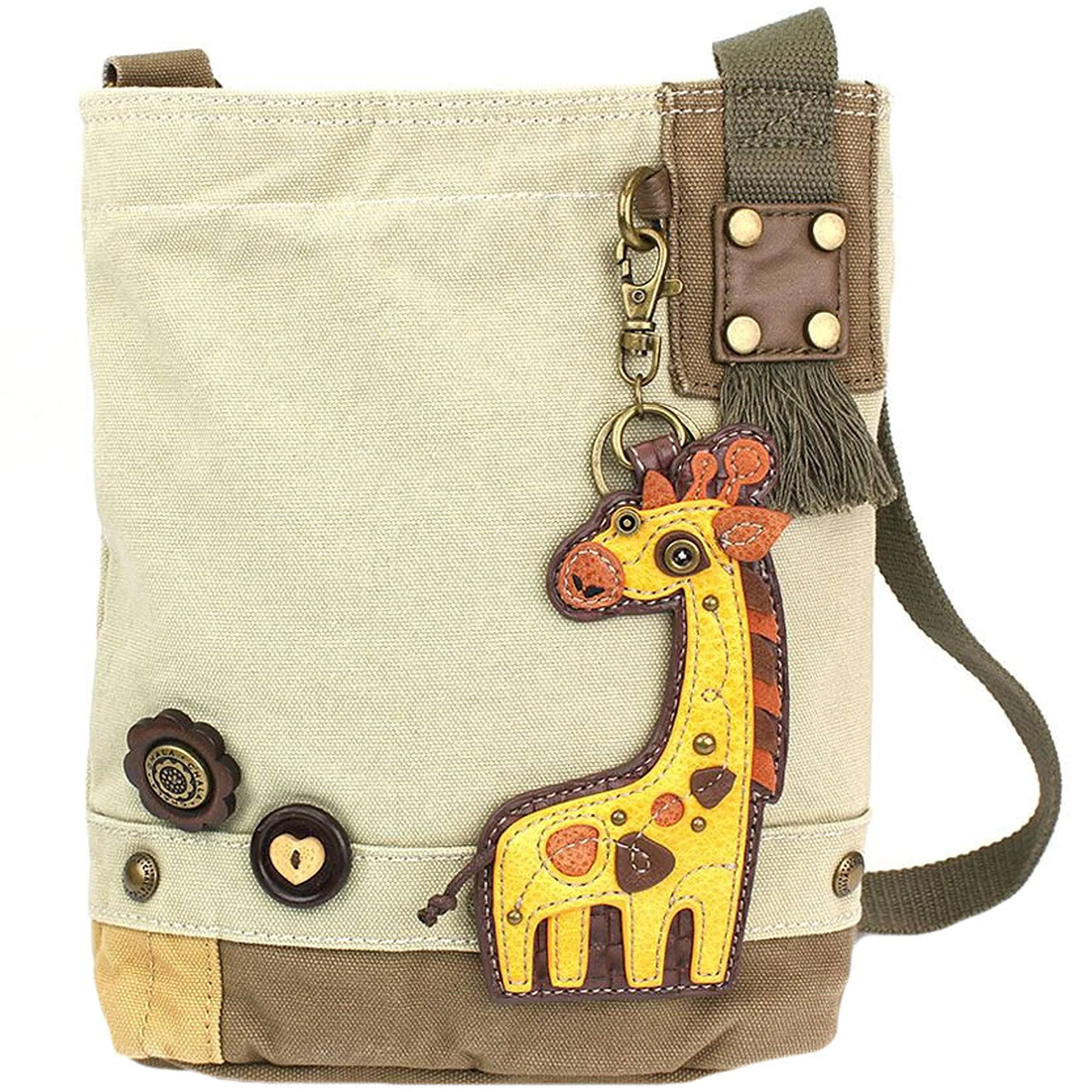 Secure Chala Giraffe Patch Crossbody Handbag Giraffe lovers gift Sand Long-Lasting