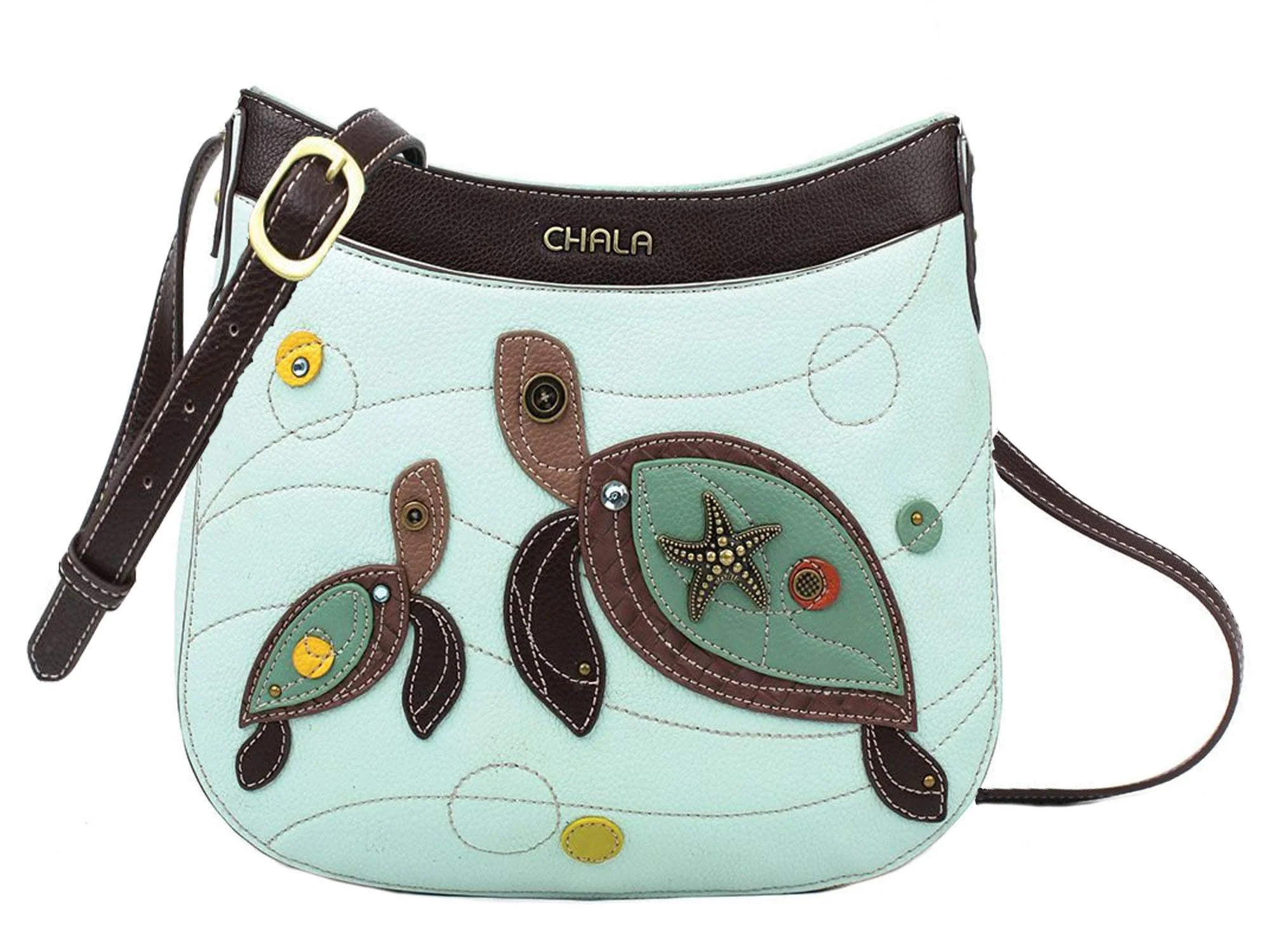 First-Class Chala Handbags Sea Turtle Crescent Crossbody Handbag Purse Turtle Lovers Advanced