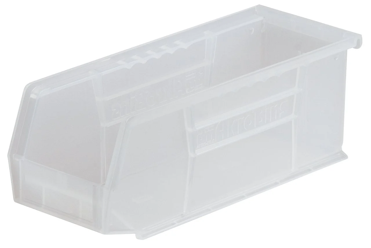 Eco-Friendly Akro-Mils 30224 AkroBins Plastic Storage Bins Space-Saving Stackable Bins for Garage Pantry Craft Organization 11 L x 4 W x 4 H Clear 12-Pack World-Class