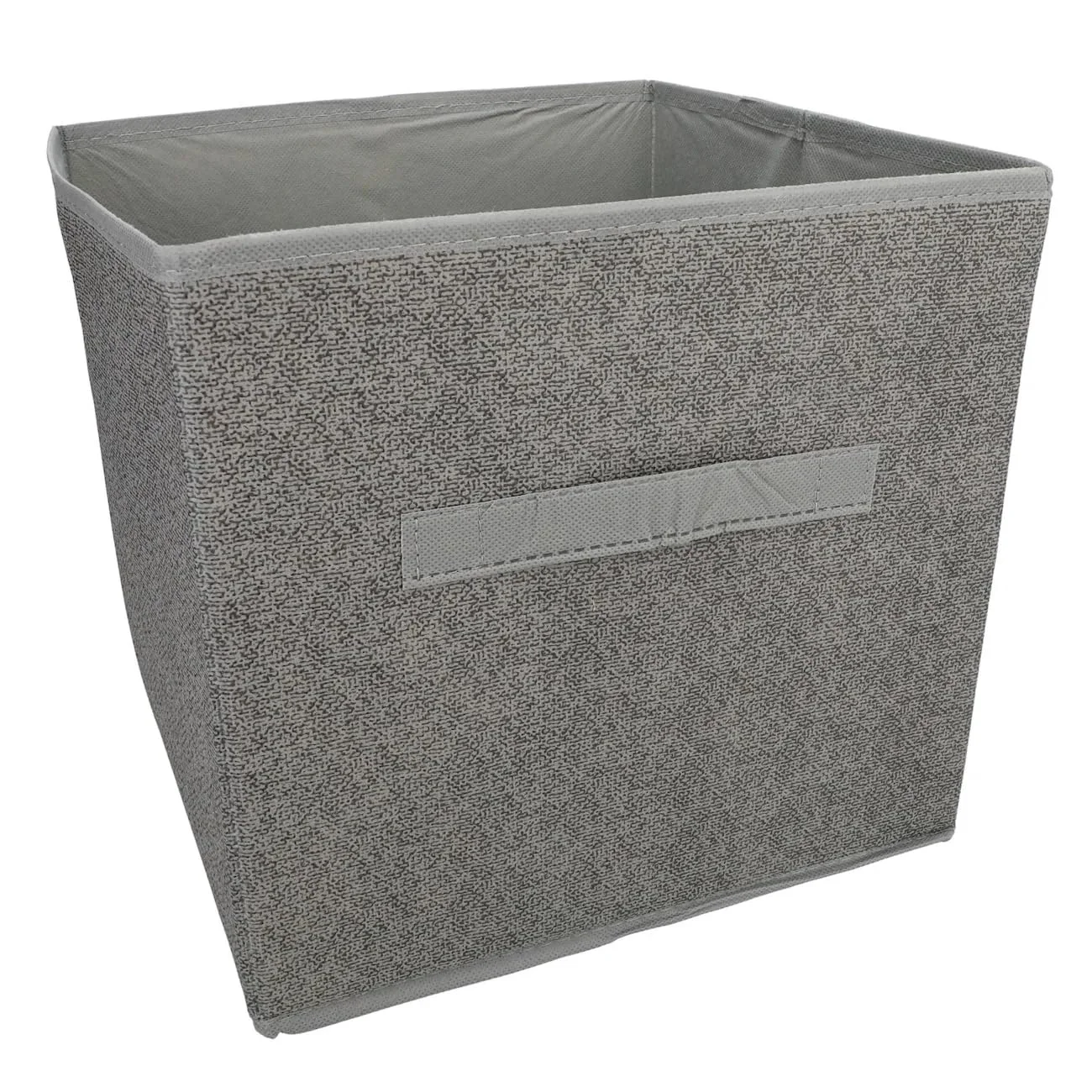 Quality Collapsible Storage Container with Pull Handle Grey 11 in x 10.5 in x 10.5 in 27.9 cm x 26.7 cm x 26.7 cm by essentials High-Grade