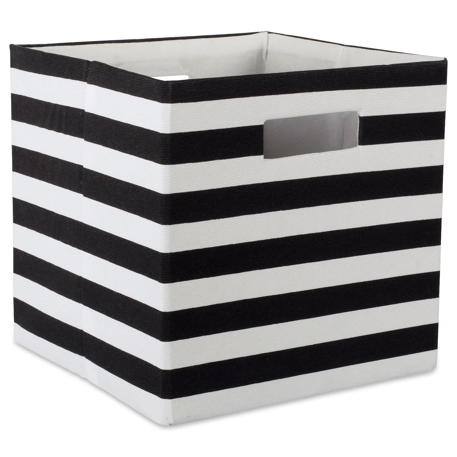 Casual DII Polyester Cube Storage Collection Collapsible Hard Sided Bin 13x13x13 Black Powerful
