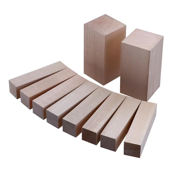 Unique Maxbell 10 Pieces Basswood Carving Blocks Wood Whittling Kit Wood Carving Blanks Practical