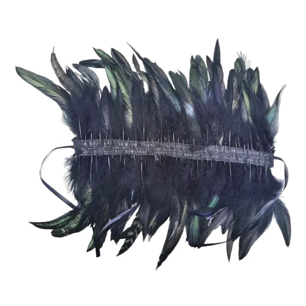Eco-Friendly Maxbell Gothic Victorian Feather Collar Shoulder Cape Neck Warp for Halloween Black Advanced