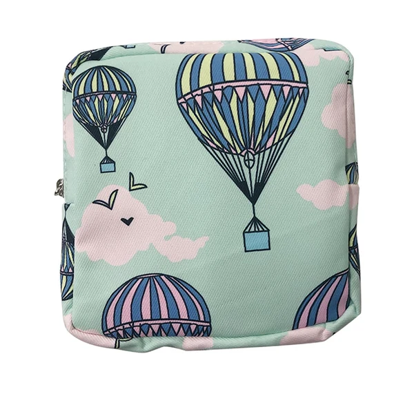Superior Maxbell Washable Sanitary Napkin Storage Bag Toiletry Pouch Nursing Girls Ladies green balloon Smart